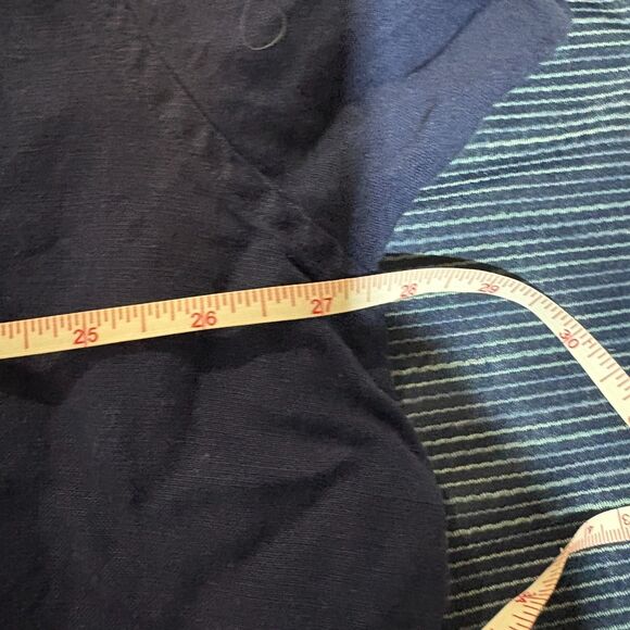 Island Passport 3XL Navy Blue Linen Blend Embroidered Button Up Shirt Men’s - Picture 5 of 7